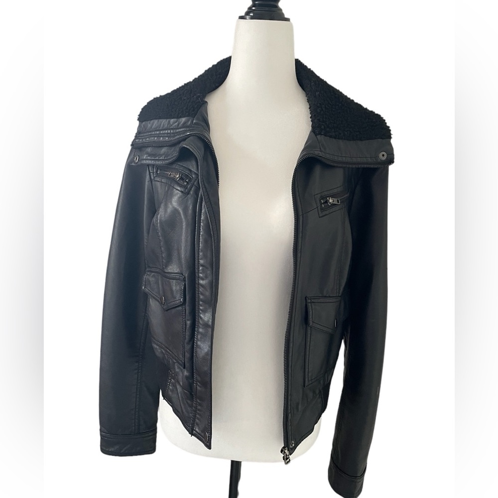 Faux Leather Coat